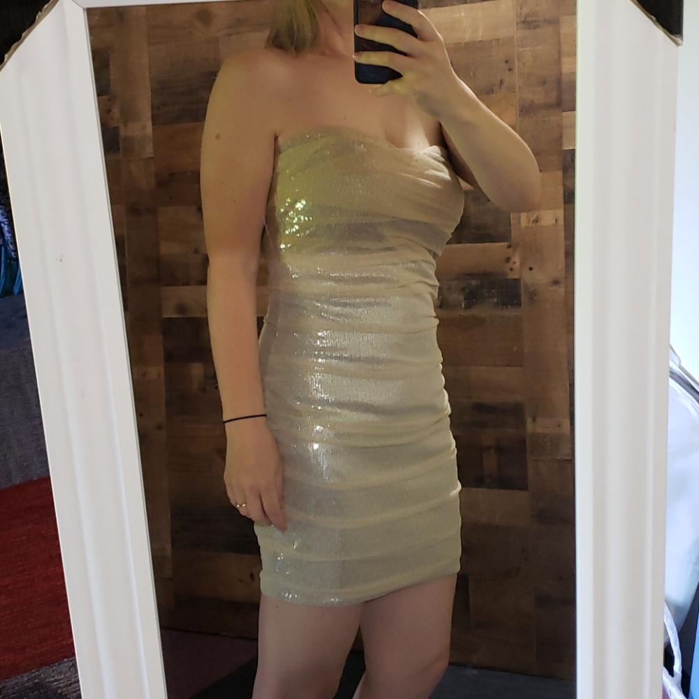 Express strapless mini